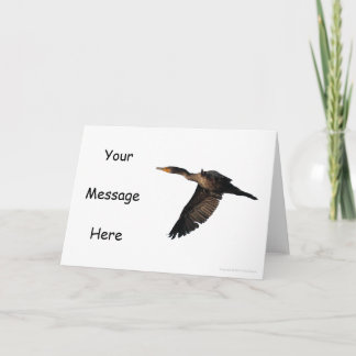 Personalizable Flying Cormorant 1 Tarjeta de felic