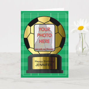 Personalizable foto tarjetas de cumpleaños de GOLD