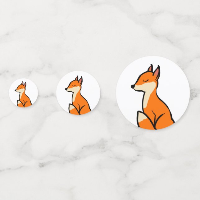 Personalizable Fox Table Confetti (Anversos)