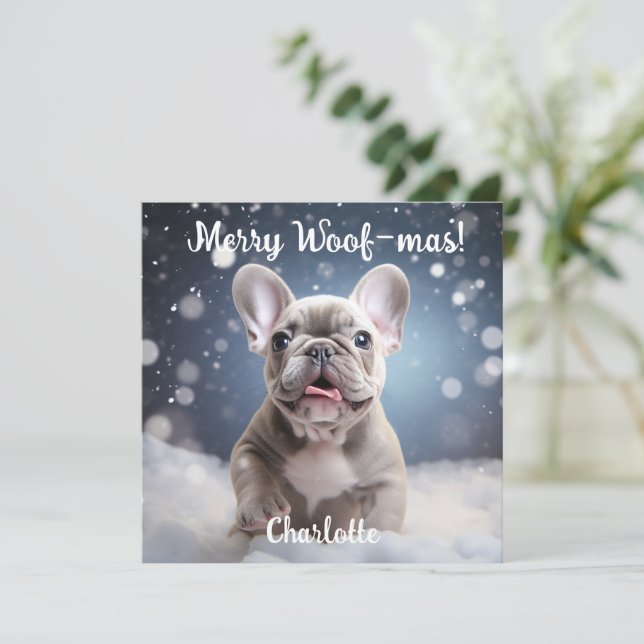 Personalizable Frenchie Frosty Bliss (Anverso de pie)