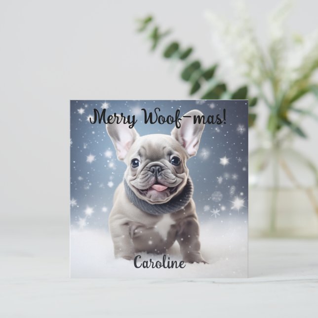 Personalizable Frenchie Frosty Bliss (Anverso de pie)