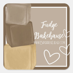 Personalizable Fudge Business Pegatinas