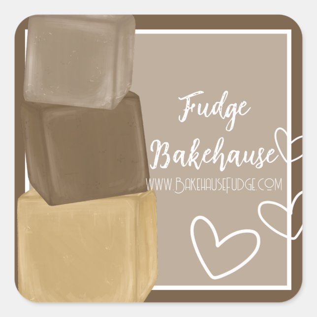 Personalizable Fudge Business Pegatinas (Anverso)