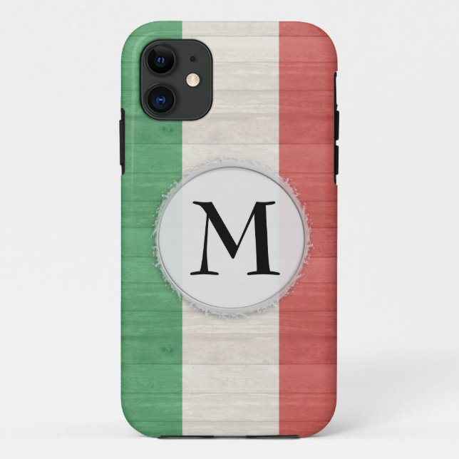 Personalizable Funda de Bandera Italiana iPhone 11 (Reverso)