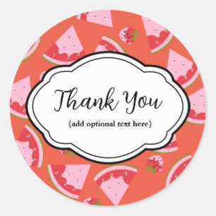 Personalizable Gracias Pegatina Etiqueta Verano Be