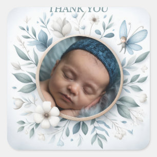 Personalizable "Gracias" Pegatinas con marco de ha