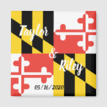 Personalizable Guardar el imán Boda de fecha MD<br><div class="desc">Maryland Wedding Save the Date Magnet</div>