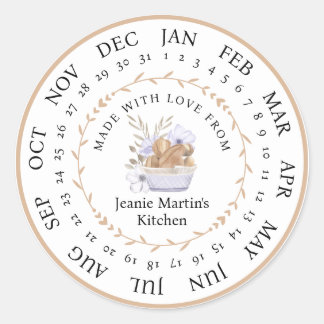 Personalizable hecho con amor Cocina Pegatina de c