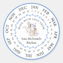 Personalizable hecho con amor Cocina Pegatina de c