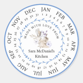 Personalizable hecho con amor Cocina Pegatina de c