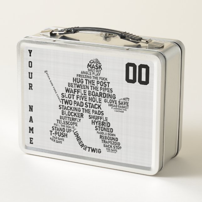 Personalizable Hockey Goalie Lunch Box (Reverso)