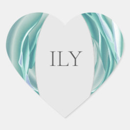 Personalizable "ILY" Pegatina del corazón - Elegan