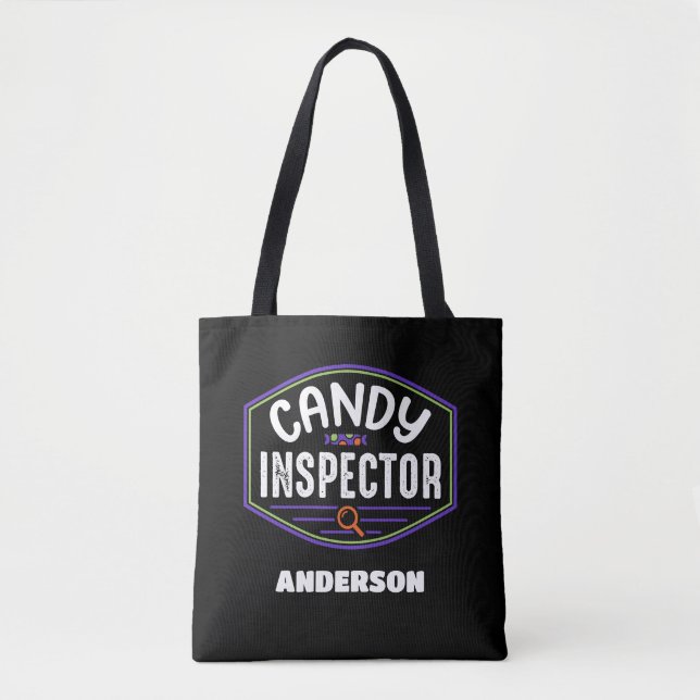 Personalizable Inspector de golosinas o bolsa de t (Anverso)