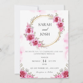 Personalizable Invitación a la boda floral