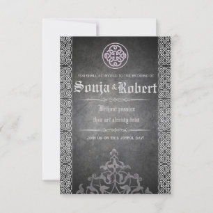 Personalizable Invitación a la boda medieval celta