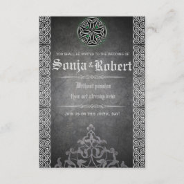 Personalizable Invitación a la boda medieval celta