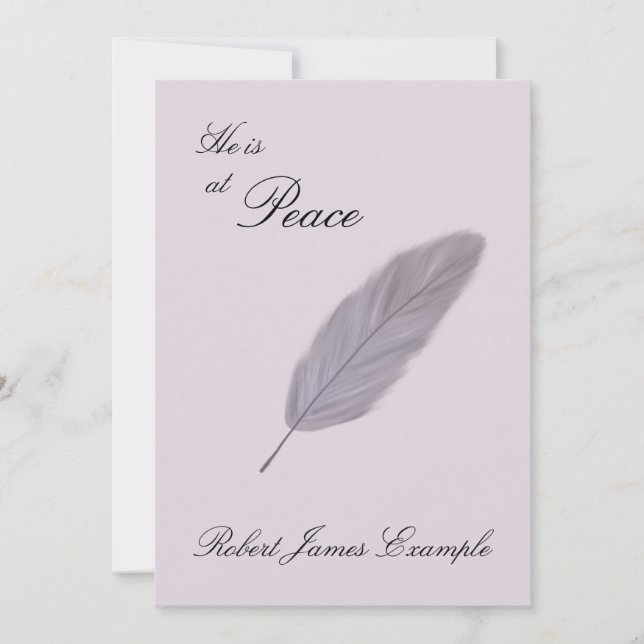 Personalizable Invitación de muerte (pluma) (Anverso)