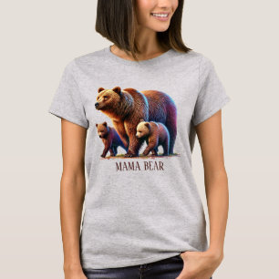 Personalizable lindo camiseta de oso de mamá