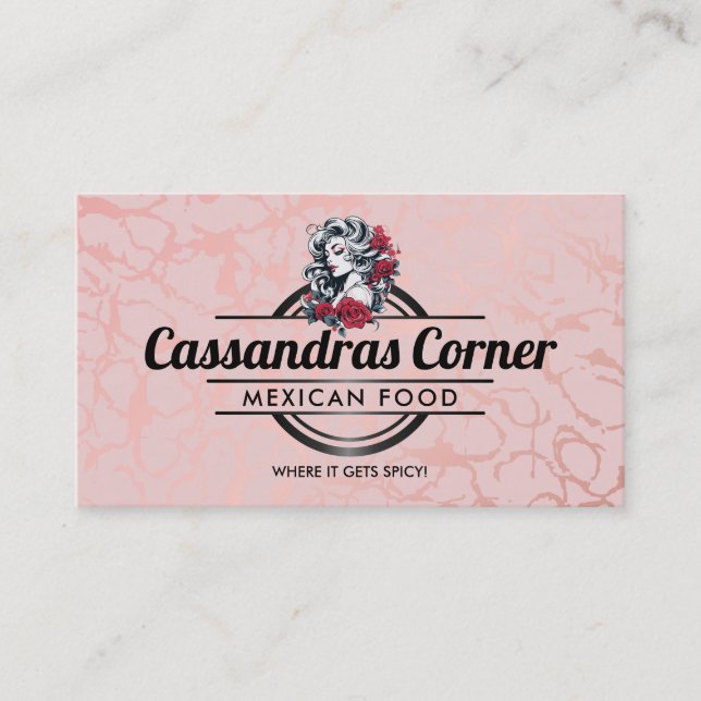 Personalizable Logo de la mujer tarjetas de visita (Anverso)