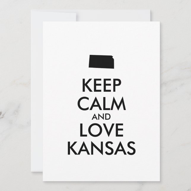 Personalizable MANTENER CALMA Y AMAR A KANSAS (Anverso)