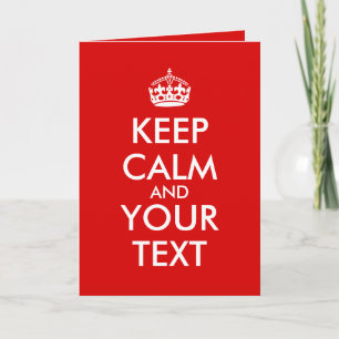 Personalizable Mantener la calma en las tarjetas d