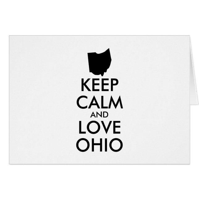 PERSONALIZABLE MANTENGA CALMA Y AME A OHIO (Anverso (Horizontal))
