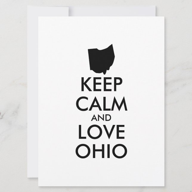 PERSONALIZABLE MANTENGA CALMA Y AME A OHIO (Anverso)