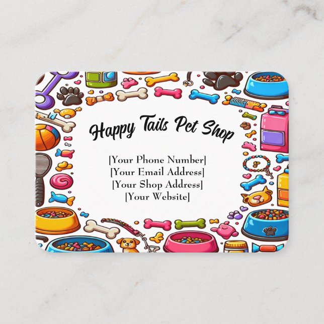 Personalizable Mascota Comprar Tarjeta de visita D (Anverso)