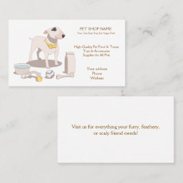 Personalizable mascota tienda tarjeta de visita