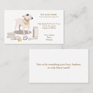Personalizable mascota tienda tarjeta de visita