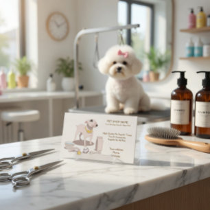 Personalizable mascota tienda tarjeta de visita