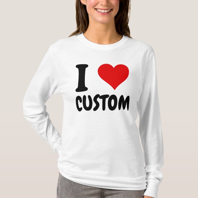 Personalizable me encanta la camiseta Personalizad (Anverso)