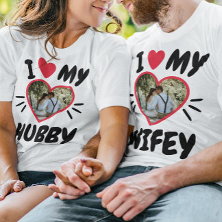 Personalizable [Me encanta mi camiseta WIFEY/HUBBY
