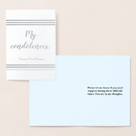 Personalizable "Mis condolencias..." Tarjeta