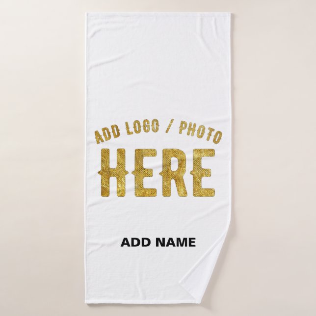 PERSONALIZABLE MODERNO ESTILO BLANCO VERIFICADO MA (Toalla de baño)