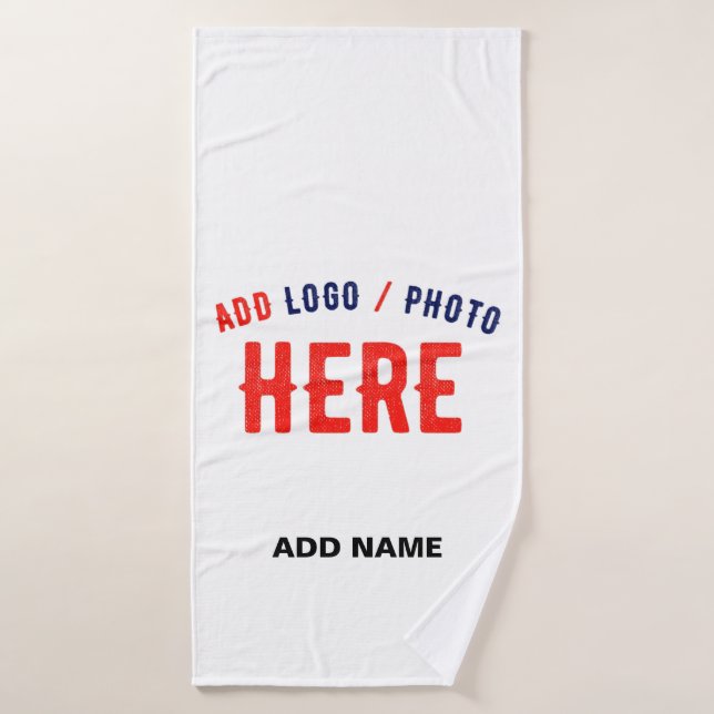 PERSONALIZABLE MODERNO ESTILO BLANCO VERIFICADO MA (Toalla de baño)