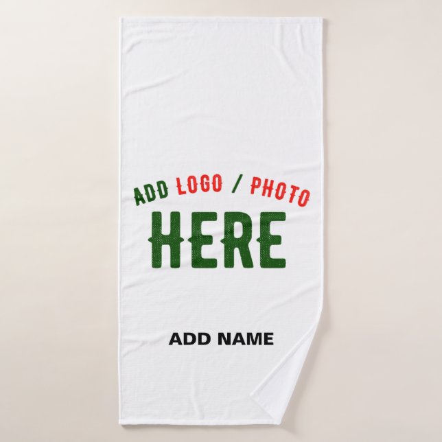 PERSONALIZABLE MODERNO ESTILO BLANCO VERIFICADO MA (Toalla de baño)