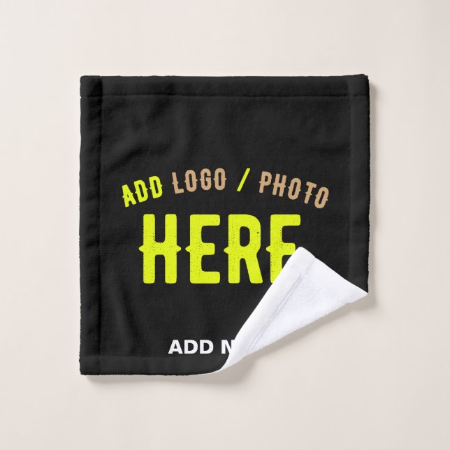 PERSONALIZABLE MODERNO ESTILO NEGRO VERIFICADO MAR (Toallita)