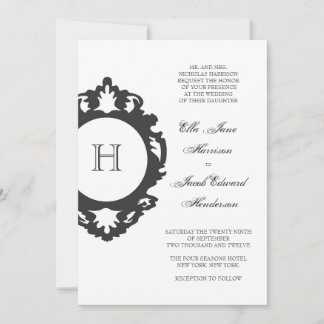 Personalizable Monograma Invitación a matrimonio C