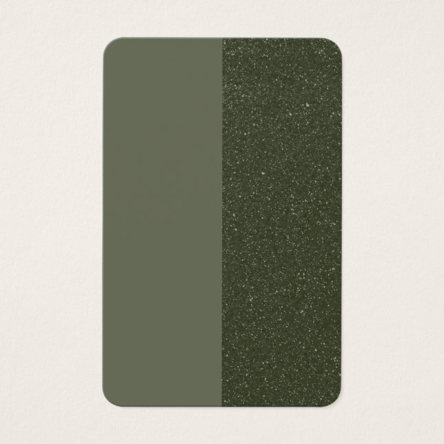 Personalizable Moss Green Business Card (Anverso)