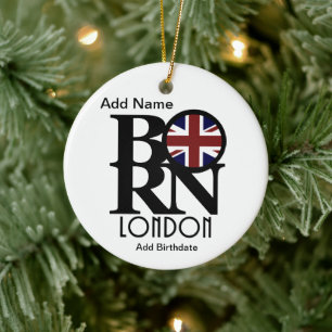 Personalizable NACIDO Londres Ornamento cerámico