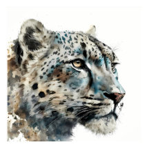 Personalizable Nieve Leopardo Arte Imprimir arte m