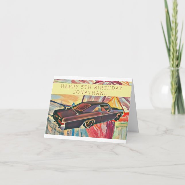 Personalizable niño con tarjeta de cumpleaños dive (Anverso)