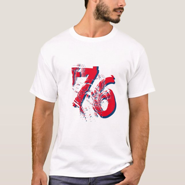 personalizable número-76 diseño de camisetas perso (Anverso)