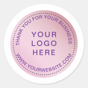 Personalizable Pegatina de Círculo Moderno Rosa