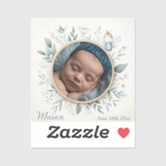 Personalizable Pegatina de fotos del bebé con marc