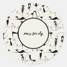 Personalizable Pegatina de gato puramente fectamen