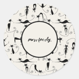 Personalizable Pegatina de gato puramente fectamen
