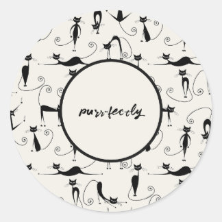 Personalizable Pegatina de gato puramente fectamen