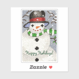Personalizable Pegatina Snowman